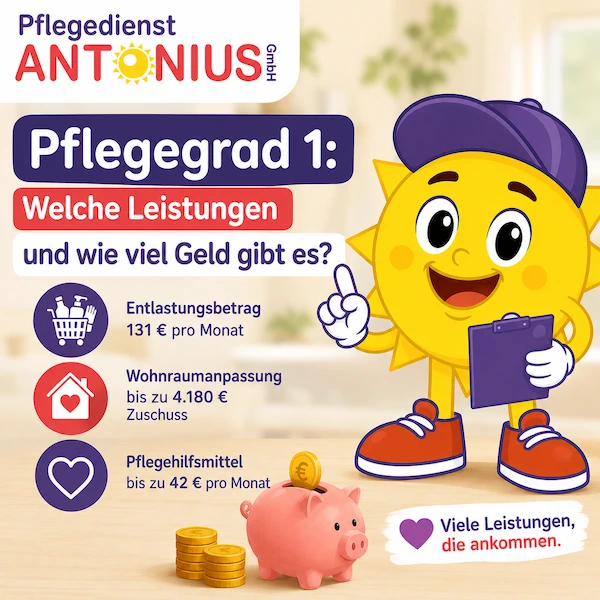 Pflegegrad 1: Welche Leistungen und wie viel Geld gibt es?
